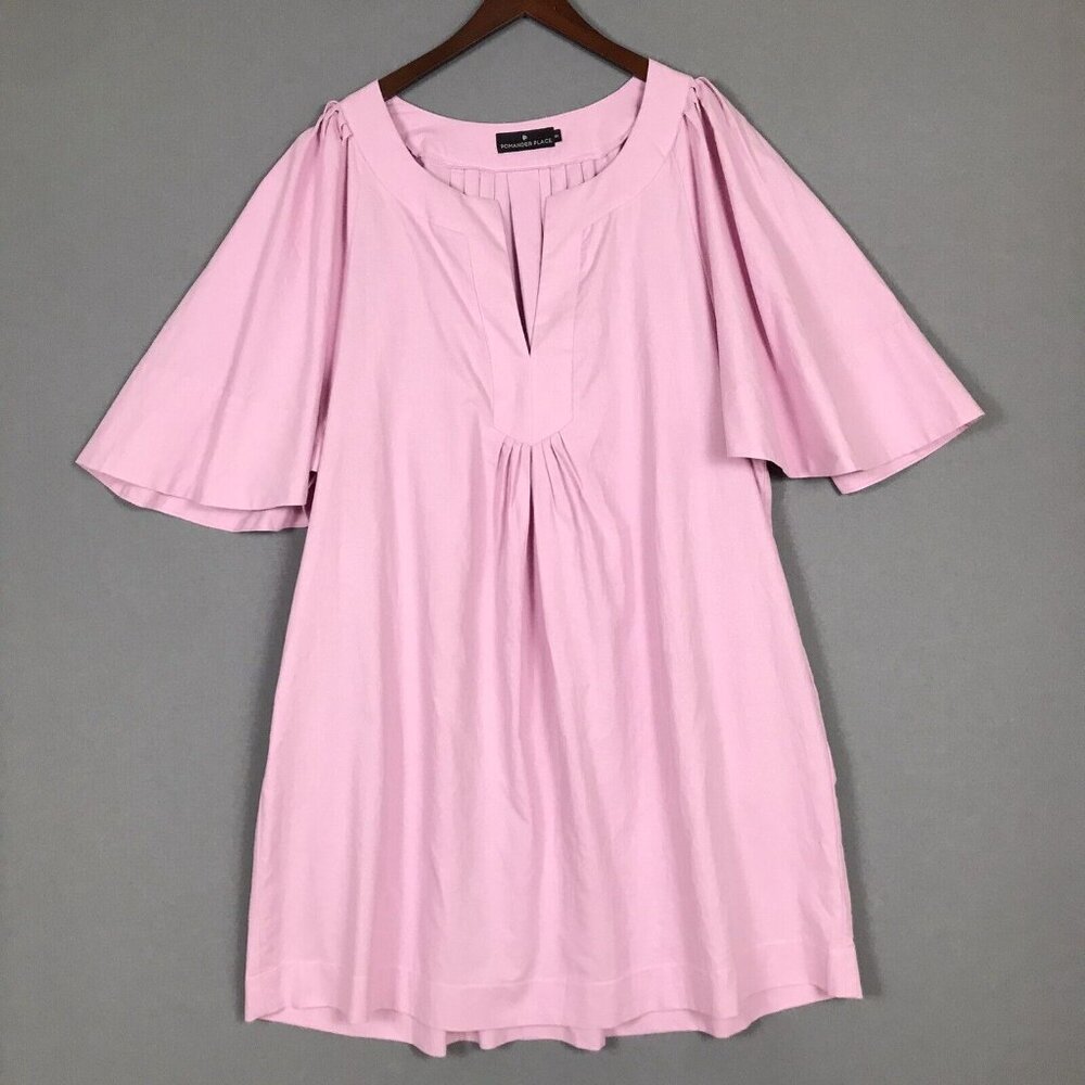 Tuckernuck Pomander Place Linen Flutter Dress Pink Coquette Coastal Beachy - Picture 3 of 16